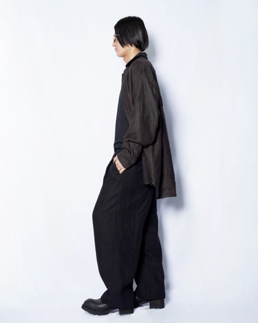 【ZIGGY CHEN】<br>DROP-CROTCHED WIDE LEG TROUSERS