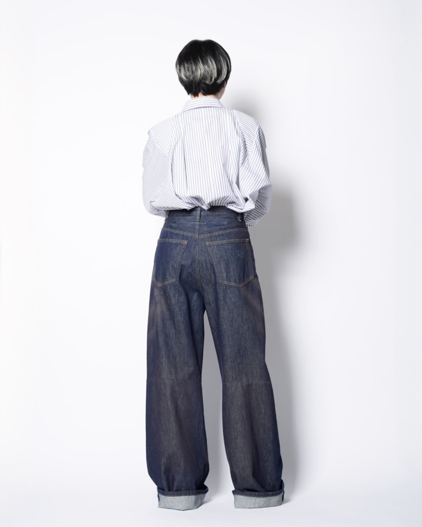 MM6】KNEE TUCK DENIM PANTS-Amanojak.