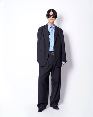 【OVERCOAT】<br>5 Tuck Trouser in Wool Tropical