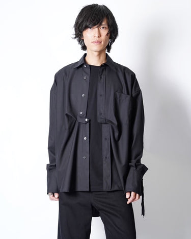 【MARINA YEE】<br>"M.Y. SHIRT5"<br>Oversized "origami" shirt -WOOL-
