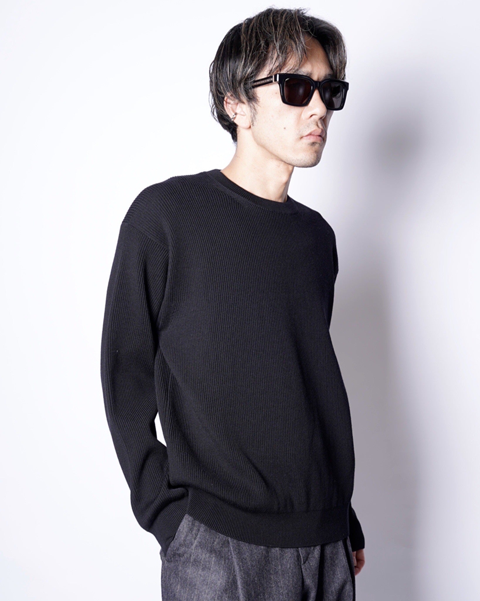BATONER】(バトナー）SUPER HIGH TWIST WOOL CREW NECK-AMANOJAK