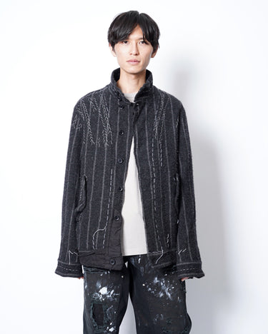 26AW予約受付中<br>【kolor】<br>STITCH WORK FELTED WOOL BLOUSON