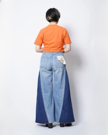 【INSCRIRE】<br>PATCH SUPER LOOSE FLARE DENIM (UNISEX)