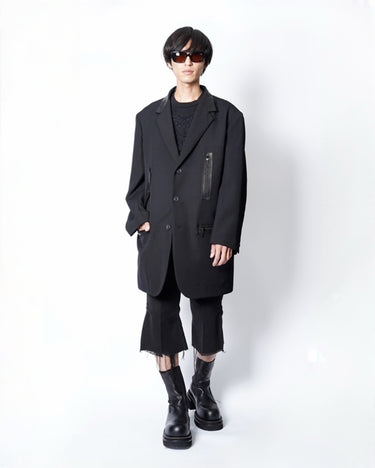 [Yohji Yamamoto POUR HOMME]<br>ASYMMETRY SILK TAILORED JACKET