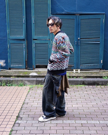 [Missoni]<br>"Zig Zag" Pattern<br>Cotton Cardigan