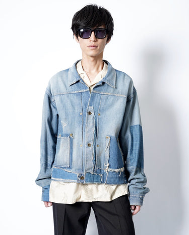 受注生産アイテム<br>期間限定受注受付中(7月31日～8月2日まで)<br>【kiminori morishita】<br>Hand-Remade Denim Jacket