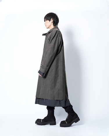 【prasthana】<br>raw form coat (PIGMENT DYED HEAVY MOLESKIN)