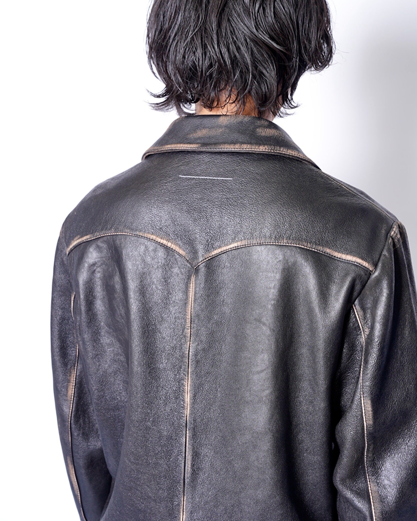 MM6】AGING LAMBLEATHER JACKET-Amanojak.