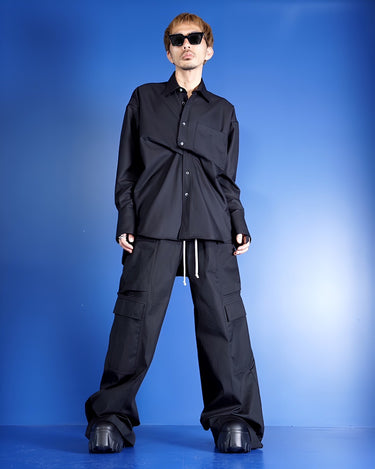 【MARINA YEE】<br>"M.Y. SHIRT5"<br>Oversized "origami" shirt -WOOL-