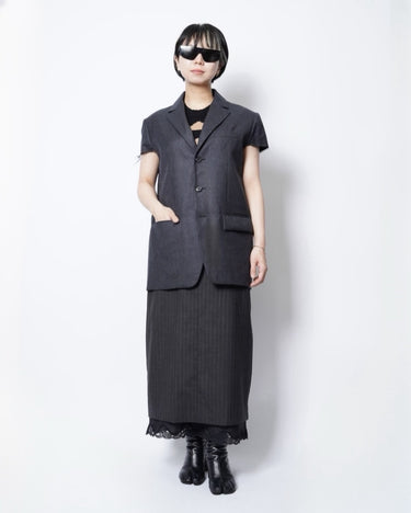 【INSCRIRE】<br>WOOL GABARDINE<br>SHORT SLEEVE<br>JACKET