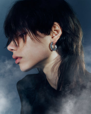 即納在庫有り<br>【NATURAL INSTINCT】<br>"LEAVES" HOOP EARRING (NI-P-03)
