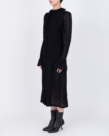 26AW予約受付中<br>【VIVIANO】<br>Jacquard Drapé Dress