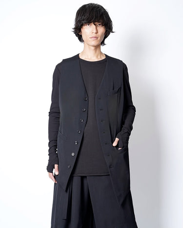 [Yohji Yamamoto POUR HOMME]<br>ASYMMETRY LENGTH VEST