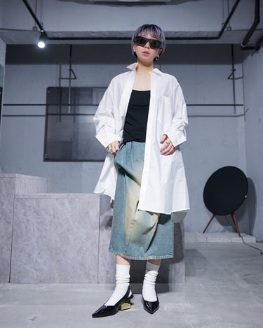 【INSCRIRE】<br>コットンワッシャー<br>ビッグシャツ