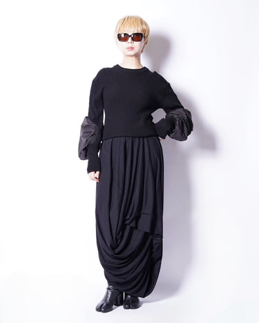 【JUNYA WATANABE】<br>WOOL DRAPE BALLOON SKIRT