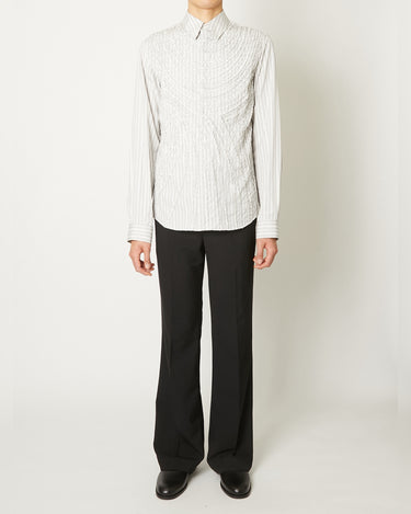 26AW予約受付中<br>【TAAKK】<br>TAPE EMBROIDERY STRIPE SHIRTS