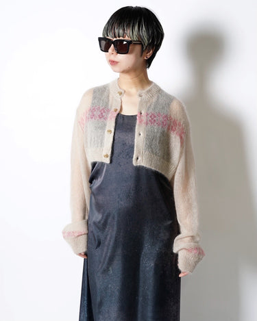 【KAKAN】<BR>BABY MOHAIR SHORT CARDIGAN