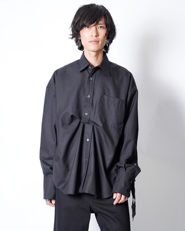 【MARINA YEE】<br>"M.Y. SHIRT5"<br>Oversized "origami" shirt -WOOL-
