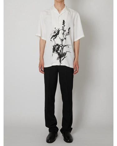 27SS予約受付中<br>【TAAKK】<br>FROWER PRINT Open-Collar Shirt