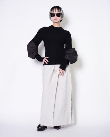 【TOGA ARCHIVES】<br>Volume arm rib knit pullover