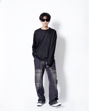 イベント期間限定アイテム<br>(6月27日～7月5日まで)<br>【KANEMASA PHIL】<br>36G Wool LS Tee (BLACK)