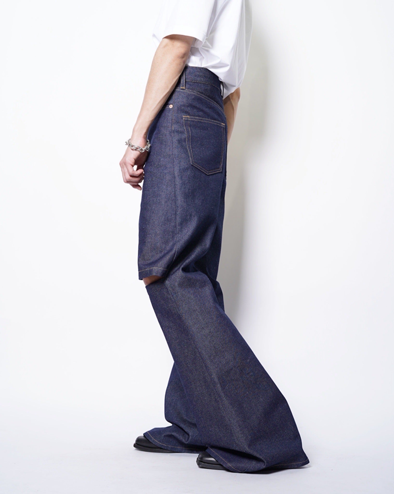 JUNYA WATANABE MAN】SLIT FLARE DENIM PANTS -Amanojak.