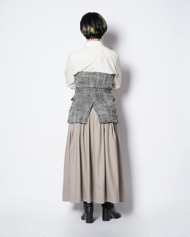 【SATORU SASAKI】<br>HERRINGBONE TAILORED BUSTIER