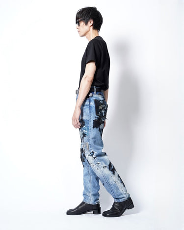 受注生産アイテム<br>期間限定受注受付中(7月31日～8月2日まで)<br>【kiminori morishita】<br>kiminori morishita ×REFLOS Remade Denim Pants