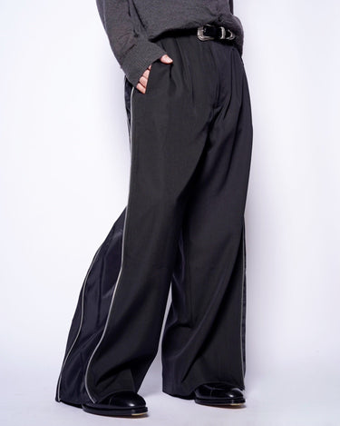 【08sircus】<br> Viscose mad cross side zip pants (UNISEX)