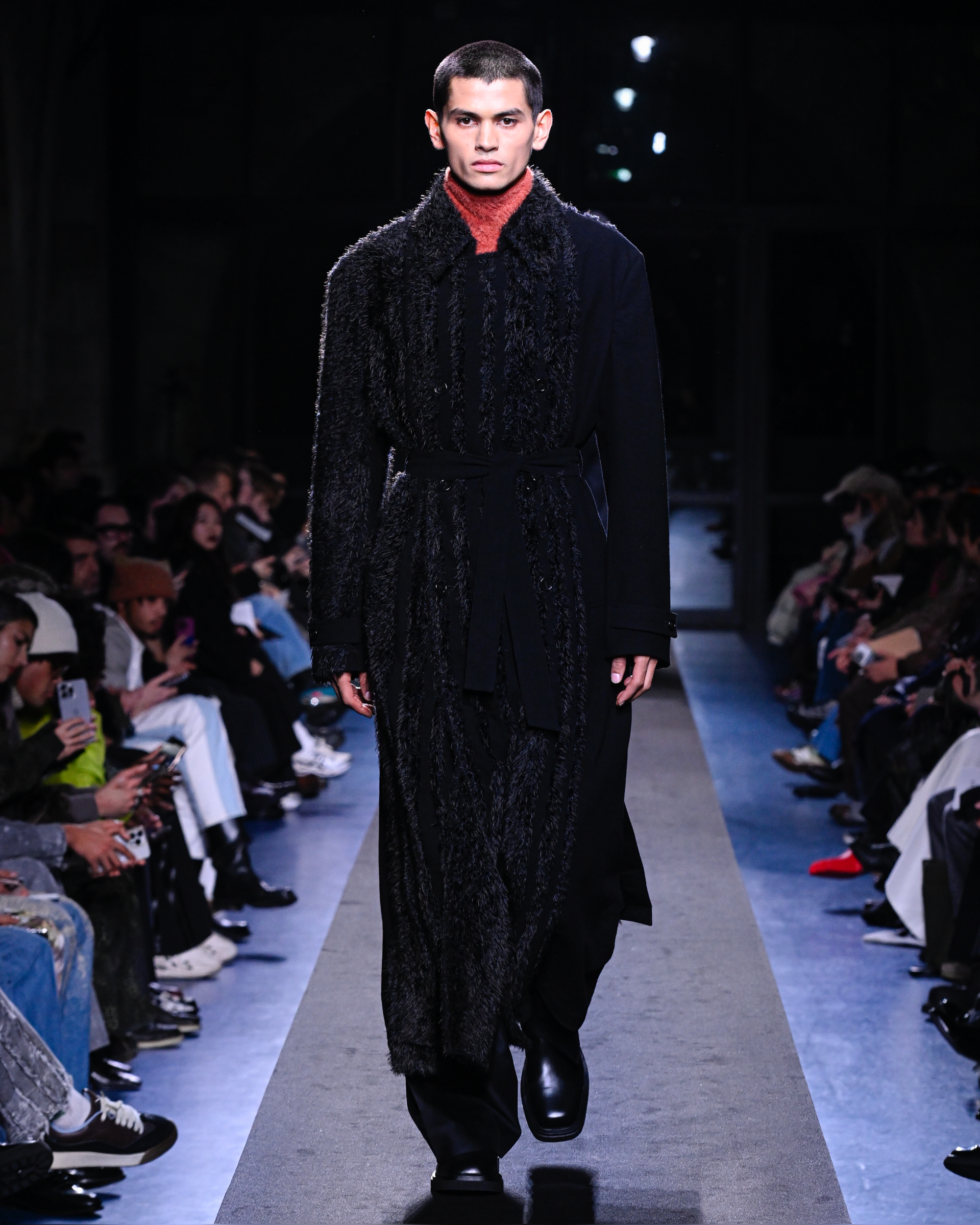 TAAKK】FUR TWEED DOUBLE BRESTED COAT -Amanojak.