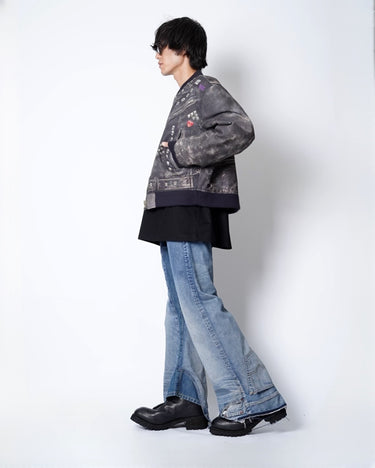 【KAMIYA】<br> Trompe I’oeil Print Blouson