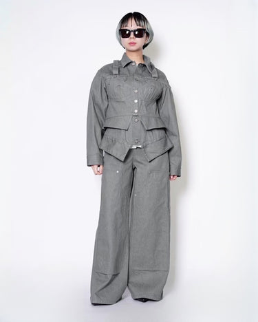 【ENSW】<br> SCULPTURE DENIM JACKET