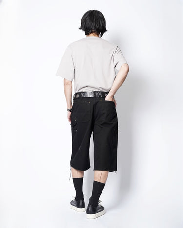 【KAMIYA】<br>BORO Duck Painter Wide Bermuda Pants