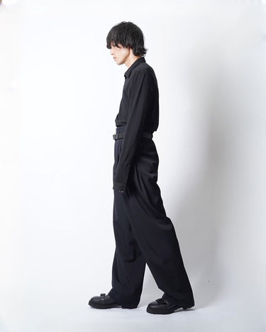 26AW予約受付中<br>【OVERCOAT】<br>5 Tuck Trouser in Wool Tropical