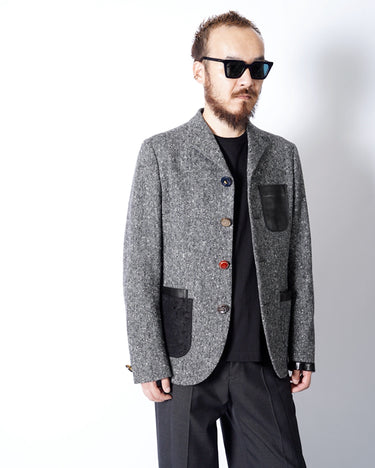 【JUNYA WATANABE MAN】<br>TWEED PATCHWORK 4B JACKET