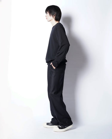 【OVERCOAT】<br>DRAWSTRING TROUSER IN WOOL FLANNEL