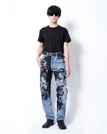 受注生産アイテム<br>期間限定受注受付中(7月31日～8月2日まで)<br>【kiminori morishita】<br>kiminori morishita ×REFLOS Remade Denim Pants