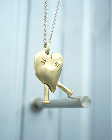 [PARTS OF FOUR]<br> Heart Boy Necklace (Z2430-1-MR+MA) Brass