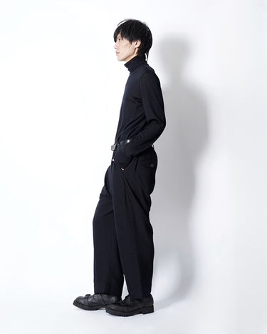 【ZIGGY CHEN】<br>DROP-CROTCH TAPERED TROUSERS