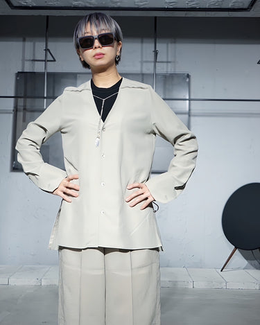 【KOTONA】<br>POPLIN V NECK SHIRTS