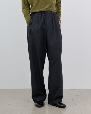 【ANTHEM A】<br>WOOL CASHIMERE POPLIN NO-BRAINER PANTS