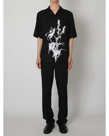 27SS予約受付中<br>【TAAKK】<br>FROWER PRINT Open-Collar Shirt