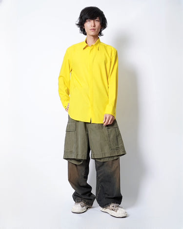 [Overcoat]<br>Dropped<br>SHOULDER TOP<br>with<br>Shirts Collar