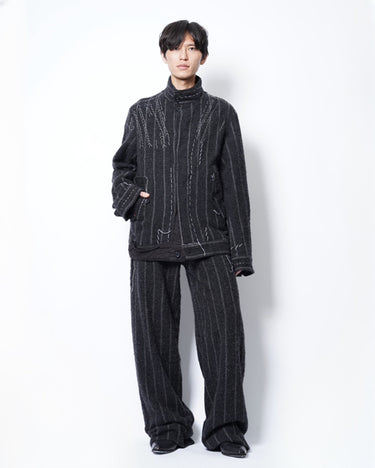 26AW予約受付中<br>【kolor】<br>STITCH WORK FELTED WOOL BLOUSON