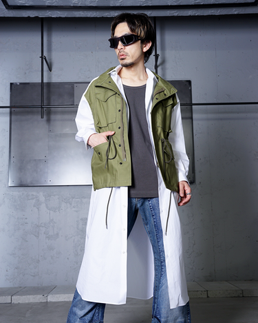UNISEX<br>【JUNYA WATANABE】<br>FIELD JACKET DOCKING SHIRTS DRESS