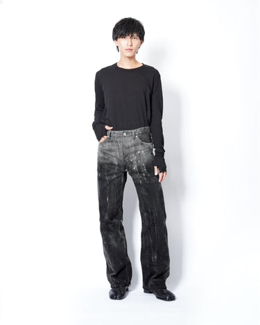 【MAHITO MOTOYOSHI】<br>"ろうけつ染め" DENIM PANTS