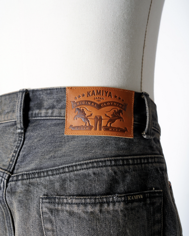 KAMIYA】BORO Bootcut Wide Denim Pants- Amanojak.