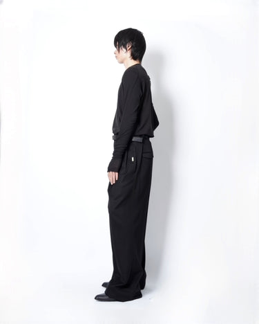 受注生産アイテム<br>【WT.】<br>OUT-TUCK WIDE SLACKS (WOOL)