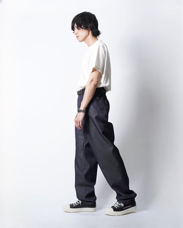 26AW予約受付中<br>【OVERCOAT】<br>Wool Denim Wide Leg Pant