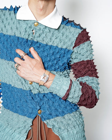 [Masu]<br>Argyle Leather Sports Jacket